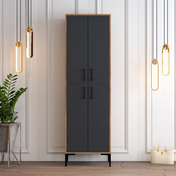 Dulap pentru pantofi Berina 1 (nuc + antracit). 1063308