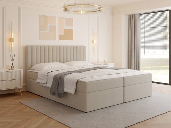 Pat boxspring Comfivo Apis IBoxspring, Dublu, Crem, 140x200, Tapiterie, Somiera patSomiera pat, 14x21x10cm
