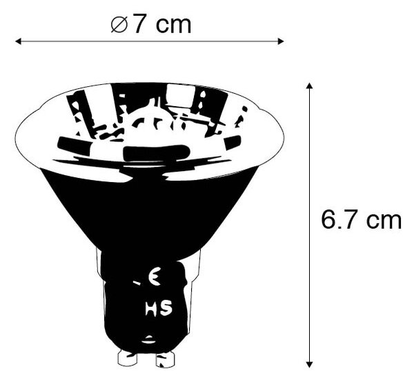 Bec LED GU10 cu dimmer pe 3 trepte AR70 6W 320lm 2000-3000K