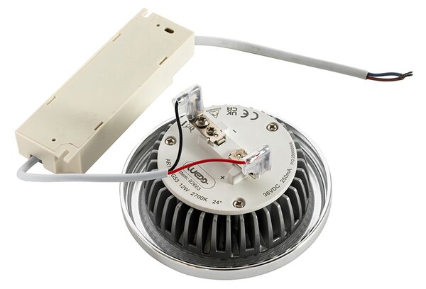 Set de 5 becuri LED G53 reglabile AR111 12W 600lm 2700K