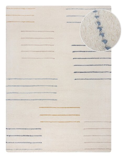 Covor crem țesut manual din lână 200x290 cm Dottie Geometric – Flair Rugs