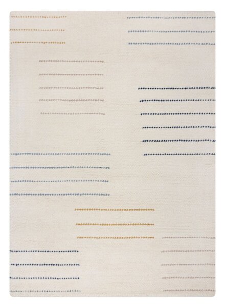 Covor crem țesut manual din lână 200x290 cm Dottie Geometric – Flair Rugs