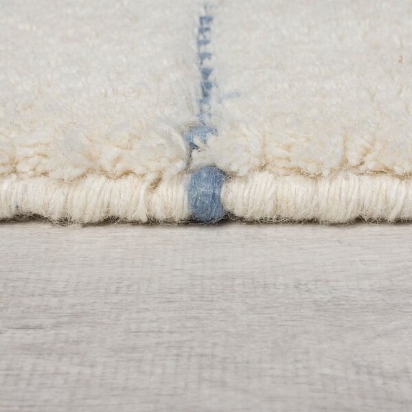 Covor crem țesut manual din lână 200x290 cm Dottie Geometric – Flair Rugs