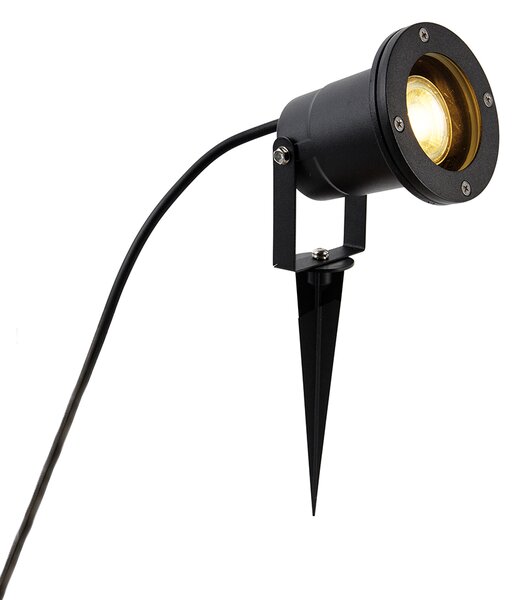 Spot modern negru, cu cablu și ștecher 200 cm IP65 - Basic