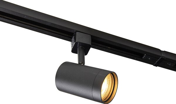 Sistem de iluminat cu șină modern cu 14 spoturi negre monofazate - Iconic Jeana