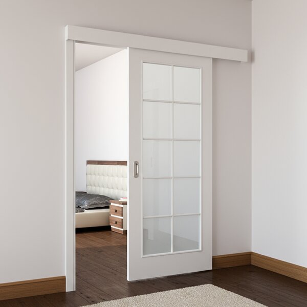 Usa glisanta HDF aplicata pe perete PORTA Decor model C