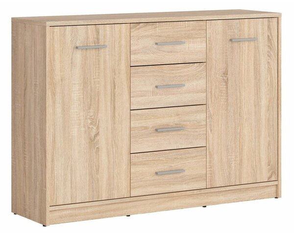 Comodă Novsore 118, Stejar Sonoma, PAL laminat, 84x119x34cm, 42.1 kg