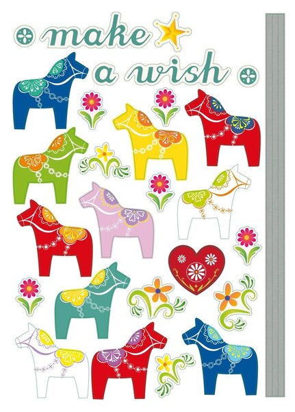 Autocolant Fanastick Small Colorfull Horses
