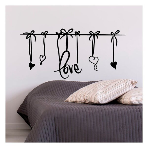 Autocolant Ambiance Love Headboard, alb