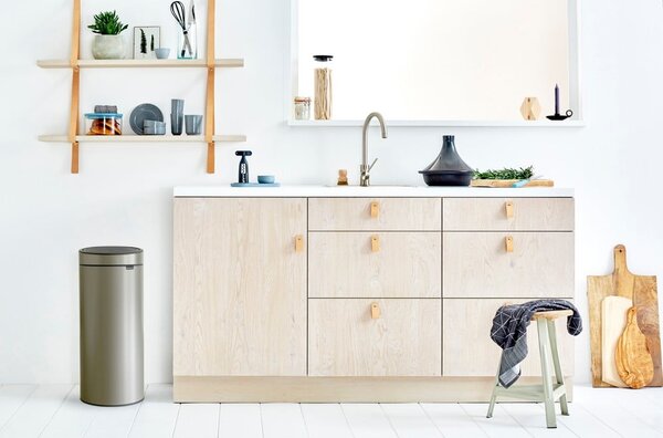 Coș de gunoi gri cu senzori de atingere din oțel 30 l Touch Bin – Brabantia