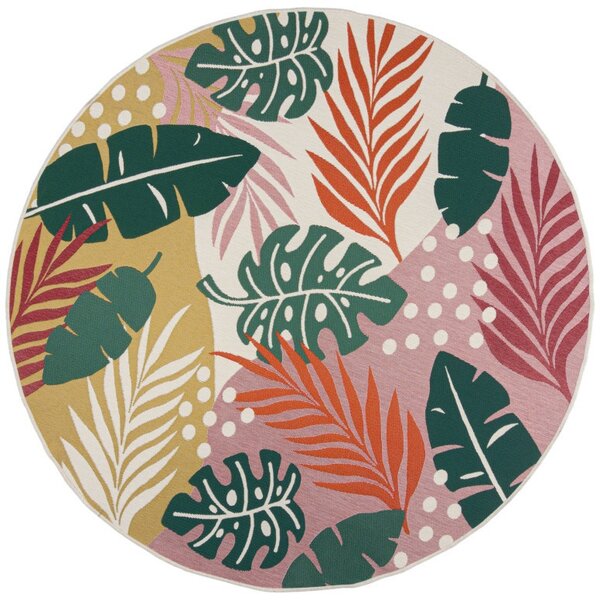 Covor Hawaii Outdoor Corai 160X160 cm, rotund, Flair Rugs