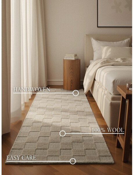 Covor tip traversă crem țesut manual din lână 80x200 cm Scala – Villeroy&Boch