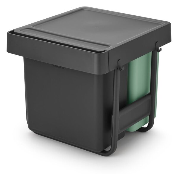 Coș de gunoi verde mentă/gri închis de reciclat/ încorporat din plastic 40 l Sort&Go – Brabantia