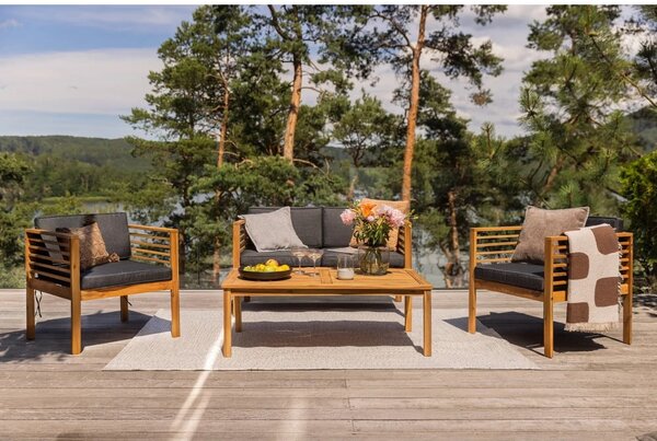 Covor alb/bej de exterior 200x80 cm - NORTHRUGS