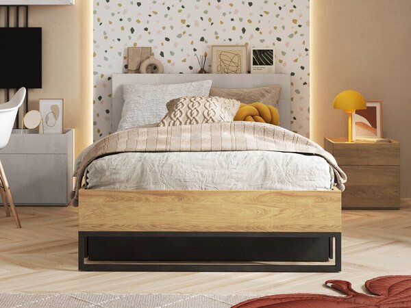 Pat Orlbale 140Single, Maro deschis, 120x200, PAL laminat, Somiera patSomiera pat, 13x22x9cm
