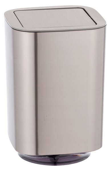 Coș de gunoi argintiu lucios din plastic 5,5 l Auron – Wenko