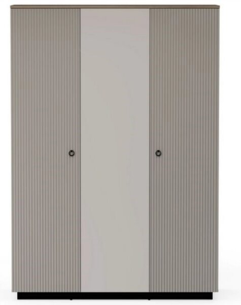 Dulap modern dormitor DOMINICA, grej/stejar, PAL laminat, 153x60x218 c