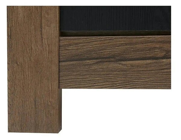 Comoda BALIN, negru/stejar, PAL, 160x45x85 cm