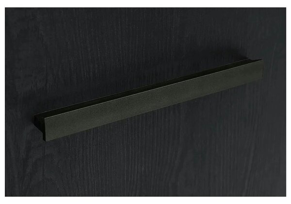 Comoda BALIN, negru/stejar, PAL, 160x45x85 cm