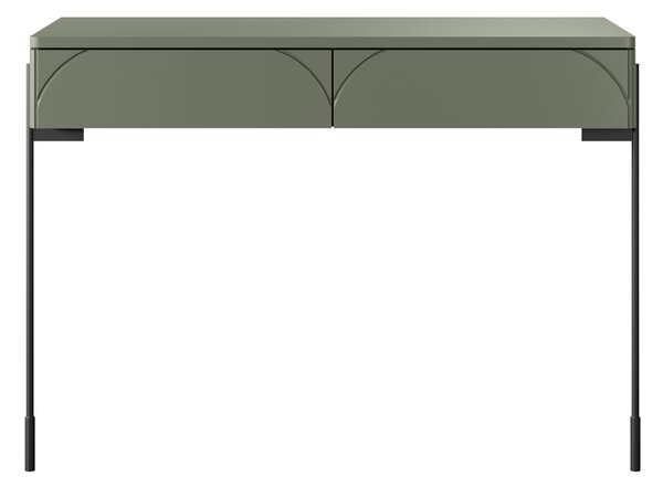 Consolă cu două sertare Sonatia 100 cm - verde măsliniu