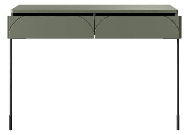 Consolă cu două sertare Sonatia 100 cm - verde măsliniu