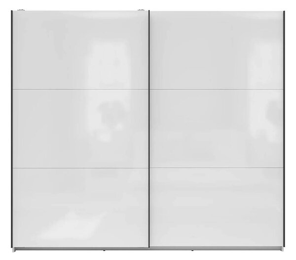 Dressing TETRIX, alb lucios, PAL, cu 2 usi, 220x60x196 cm