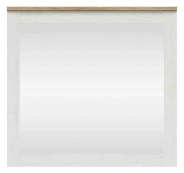 Oglinda LOKSA, alb/stejar, PAL laminat, 96x4x91 cm