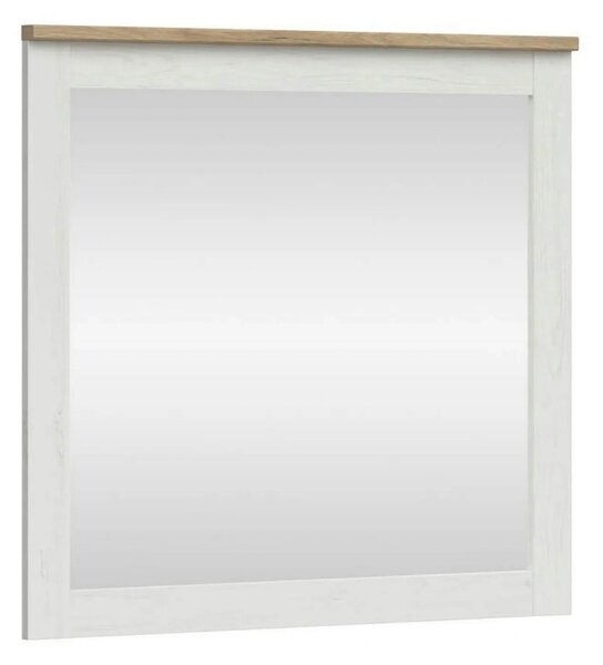 Oglinda LOKSA, alb/stejar, PAL laminat, 96x4x91 cm