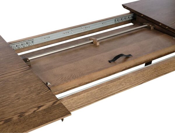 Masă de dining extensibilă Bari, stejar fumuriu (190-290 cm)