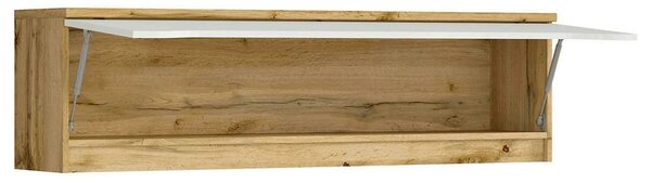 Dulap suspendat NUIS, stejar wotan/alb lucios, PAL, 135x29x38 cm