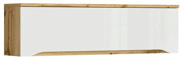 Dulap suspendat NUIS, stejar wotan/alb lucios, PAL, 135x29x38 cm