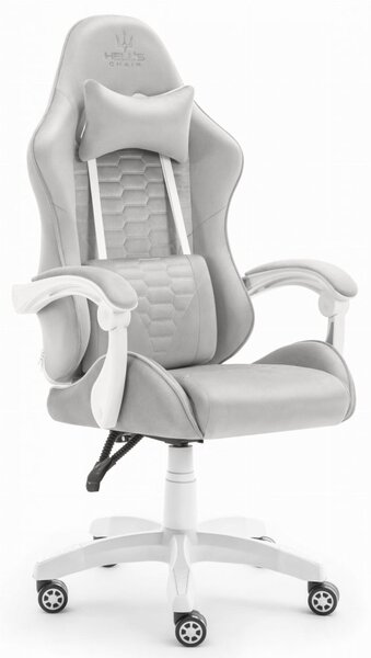Scaun de gaming HC-1000, gri-alb