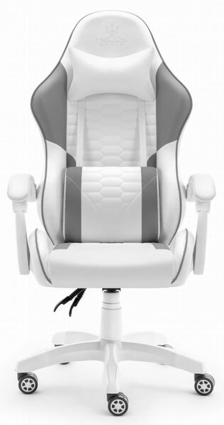Scaun de gaming HC-1000, gri-alb