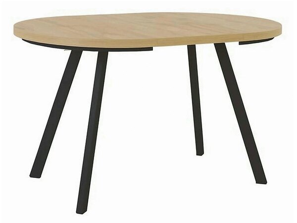 Masa extensibila PARES, stejar artisan/negru, PAL laminat/metal, 90/18