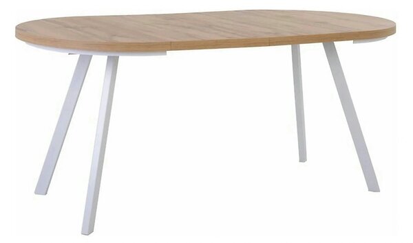 Masa extensibila PARES, stejar wotan/alb, PAL laminat/lemn, 90/180x90x