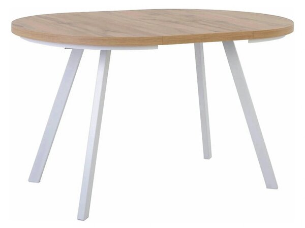 Masa extensibila PARES, stejar wotan/alb, PAL laminat/lemn, 90/180x90x