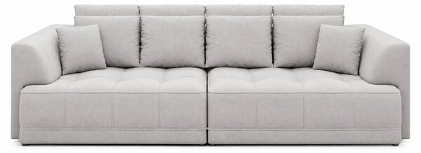 Canapea moderna pentru living TIGA, stofa catifelata crem - Whisper 01