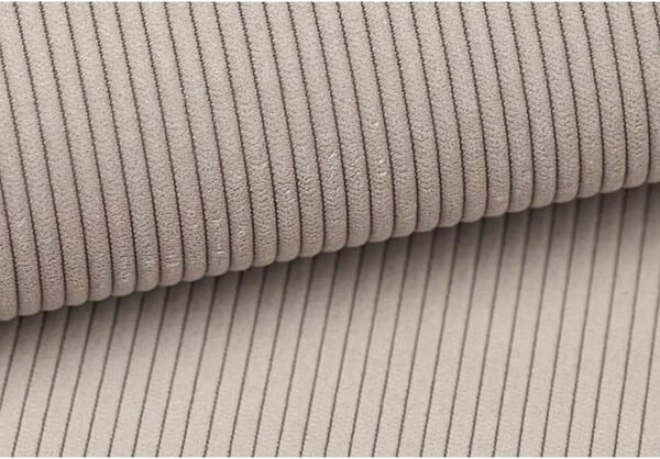 Pat tapitat boxspring LUCIO 180x200, stofa catifelata bej deschis - On