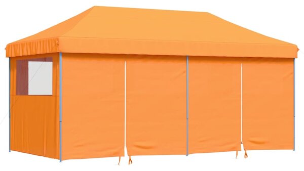Cort pliabil pentru petreceri cu 4 pereți laterali, portocaliu
