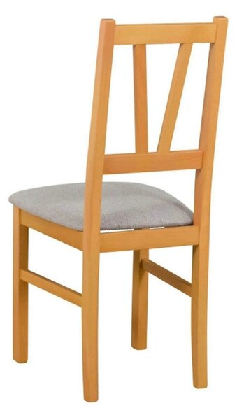 Scaun FILO, stejar auriu/gri, stofa clasica/lemn, 43x50x94 cm
