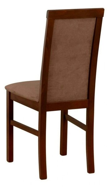 Scaun COMO, maro/nuc, stofa clasica/lemn, 43x51x92 cm
