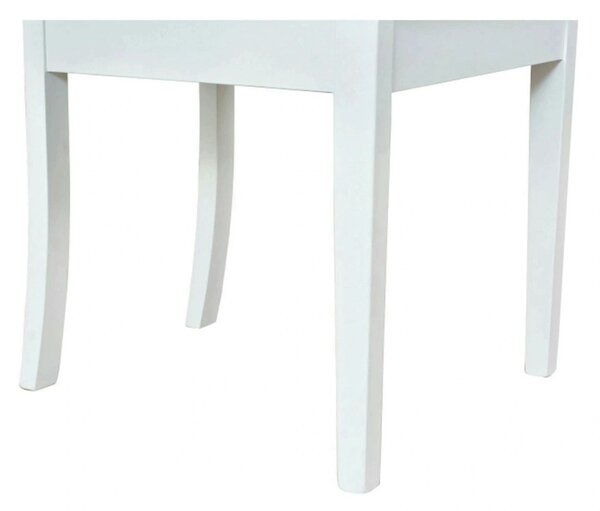 Scaun CAMPEL, gri deschis/alb, stofa clasica/lemn, 46x55x96 cm