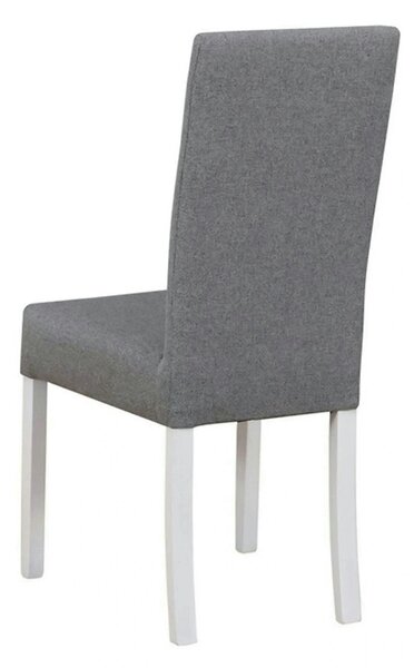 Scaun CAMPEL, gri deschis/alb, stofa clasica/lemn, 46x55x96 cm