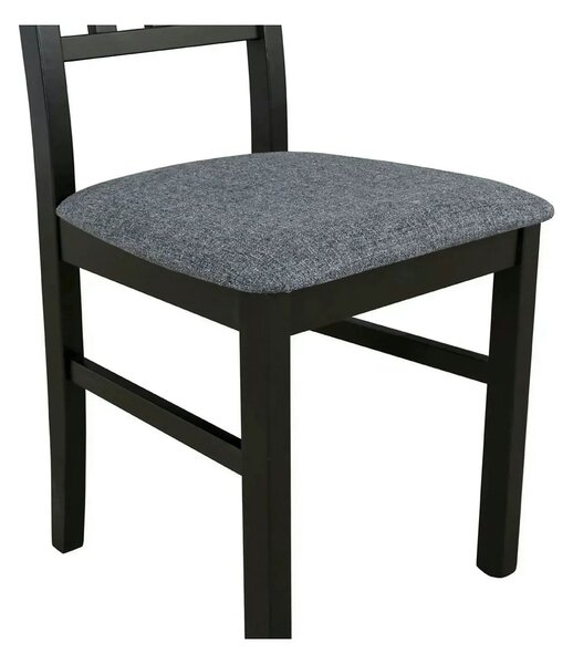 Scaun AREN, gri grafit/negru, stofa clasica/lemn, 43x50x92 cm