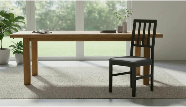 Scaun AREN, gri grafit/negru, stofa clasica/lemn, 43x50x92 cm