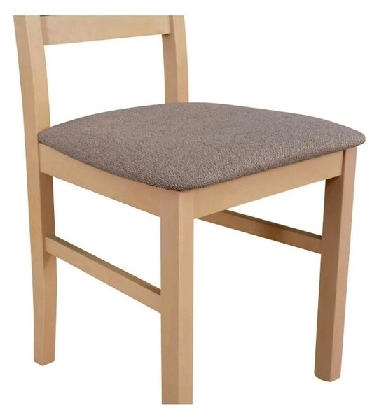 Scaun ALLA 3, maro/stejar sonoma, stofa clasica/lemn, 43x51x95 cm