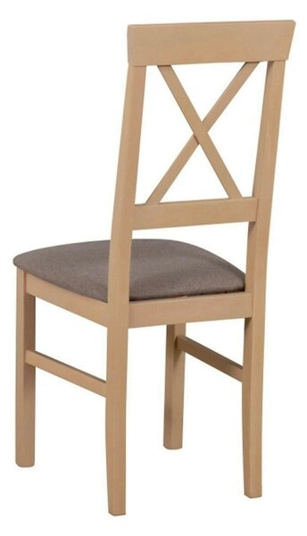 Scaun ALLA 3, maro/stejar sonoma, stofa clasica/lemn, 43x51x95 cm