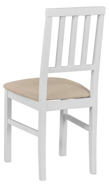 Scaun AREN, bej/alb, stofa clasica/lemn, 43x50x92 cm