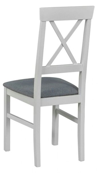 Scaun ALLA 3, gri/alb, stofa clasica/lemn, 43x51x95 cm