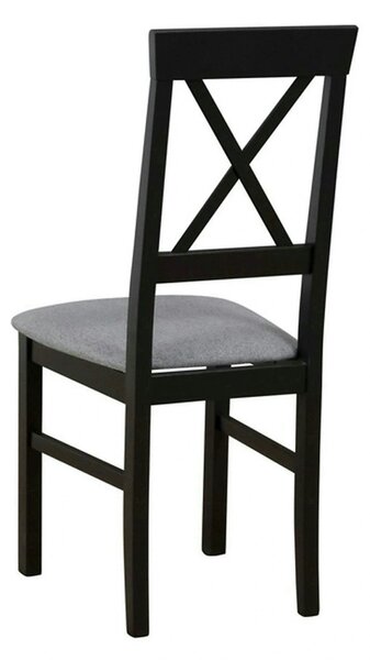 Scaun ALLA 3, gri deschis/negru, stofa clasica/lemn, 43x51x95 cm